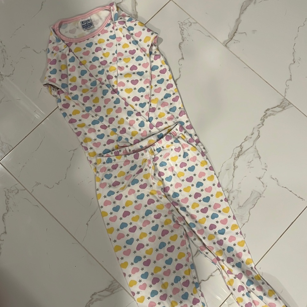 Girls Size 6 Baby Steps Heart Pajamas